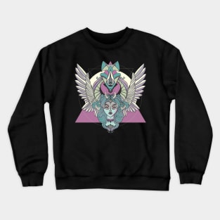 Valkyrie And Wolf Crewneck Sweatshirt